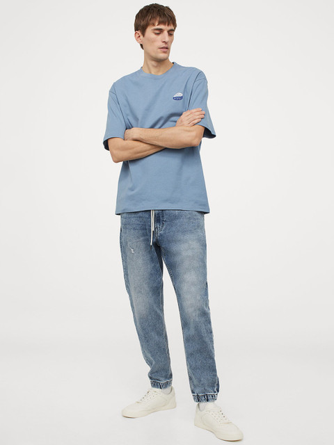 

H&M Men Blue Hybrid Regular Tapered Joggers