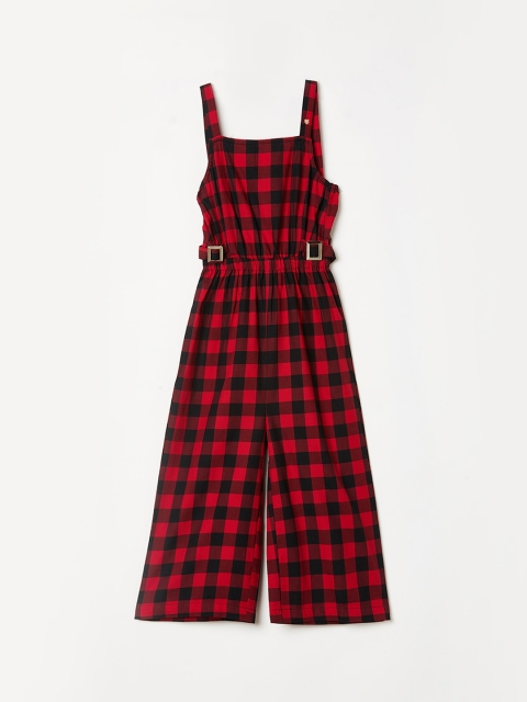 

Bossini Girls Red & Black Checked Jumpsuit