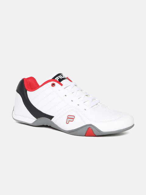 

FILA Men White & Grey Printed PU Sneakers Casual Shoes