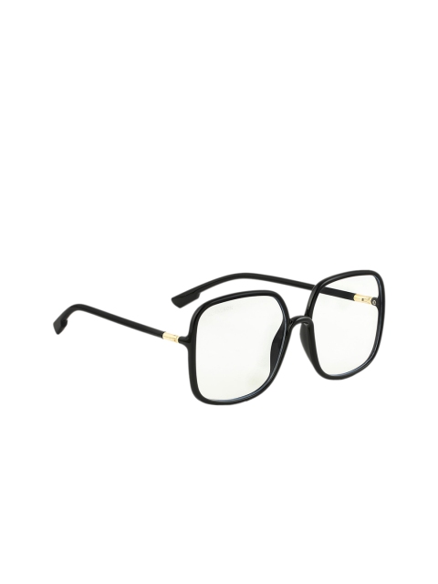 

ROYAL SON Women Clear Lens & Black Oversized Sunglasses CHI0096-C4-R1