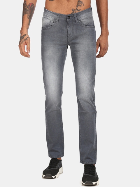 

Flying Machine Men Grey Tapered Fit Mid-Rise Clean Look Stretchable Jeans