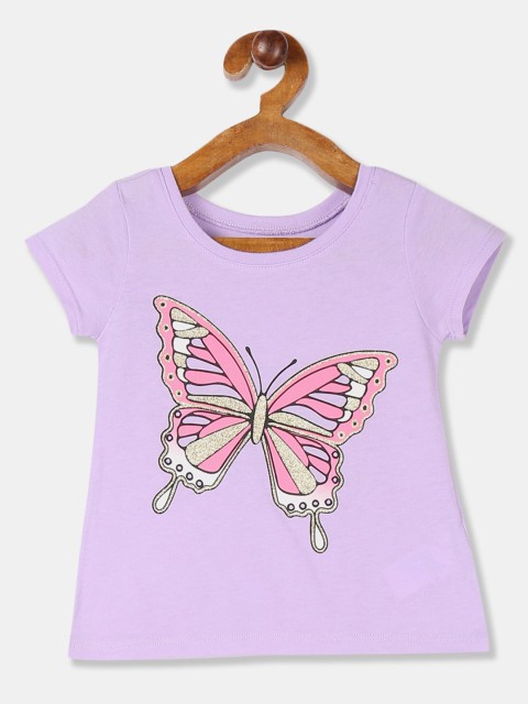 

The Childrens Place Purple Printed Regular Top