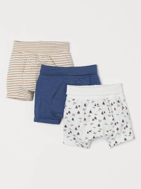 

H&M Infant Kids 3-Pack Jersey Shorts, White