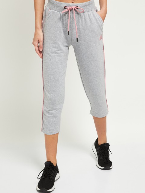 

max Women Grey Melange Solid Regular Fit Sports Shorts