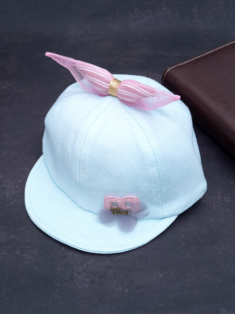 

Golden Peacock Women Blue & Pink Embellished Snapback Cap