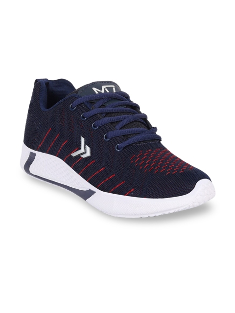

M7 by Metronaut Men Blue Woven Design Slip-On Sneakers, Navy blue