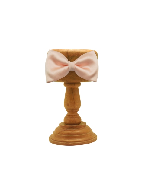 

The Tie Hub Peach-Coloured Solid Satin Pre-Tied Bow Tie