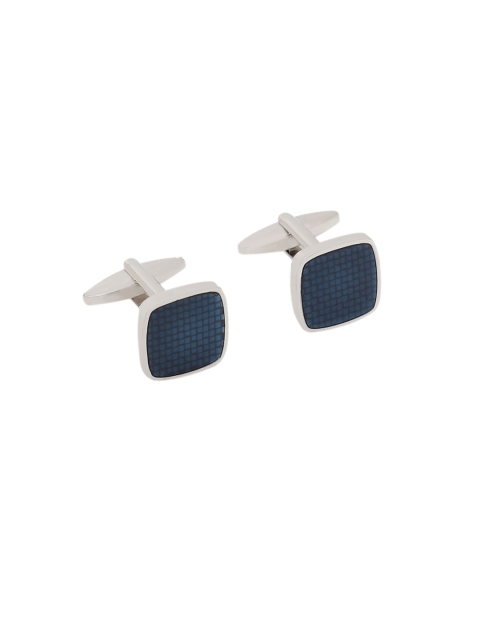 

Arrow Blue & Silver-Toned Square Cufflinks