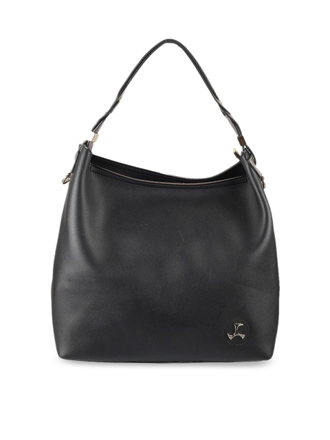 

Mochi Black Solid Hobo Bag