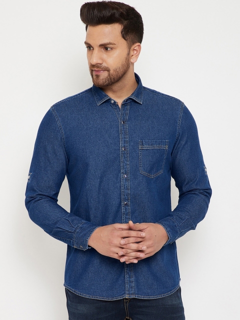 

Canary London Men Blue Slim Fit Solid Casual Shirt