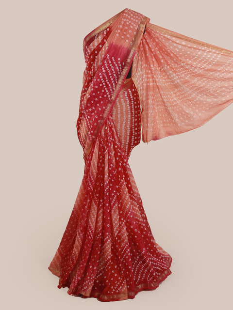 

Pothys Maroon & White Art Silk Printed Saree