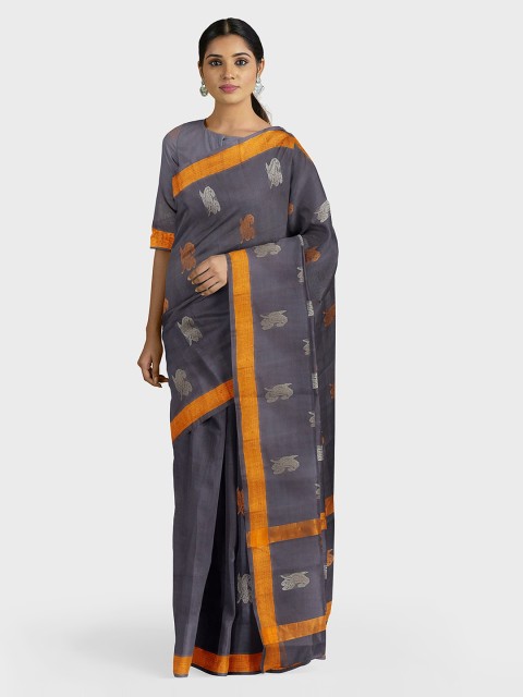 

APCO Grey Woven Design Pure Cotton Saree