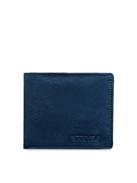 

ABYS Men Blue Textured Two Fold Wallet