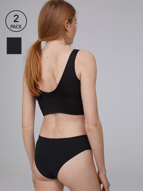 

H&M Women Black Solid 2-Pack Hipster Briefs 0933859001