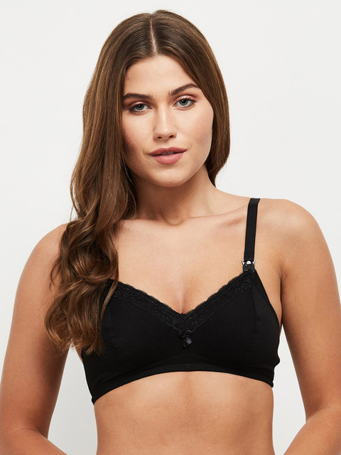 

max Black Solid Non-Wired Lightly Padded T-shirt Bra SP21SCB03BLACK