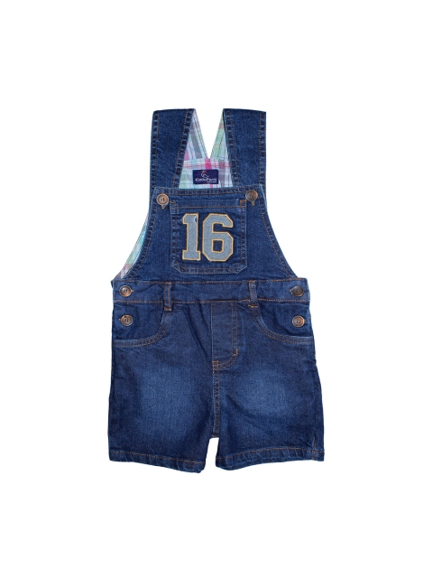 

KiddoPanti Boys Blue Washed Denim Dungarees