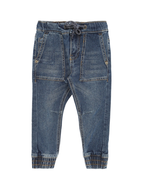 

Pantaloons Junior Boys Blue Jogger High-Rise Low Distress Jeans