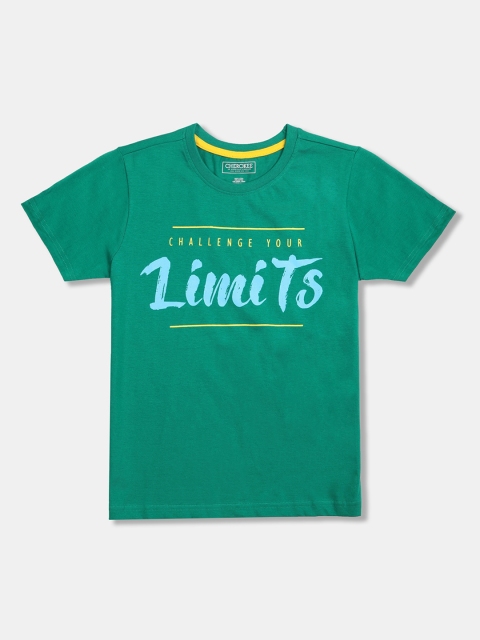 

Cherokee Boys Green Printed Round Neck T-shirt