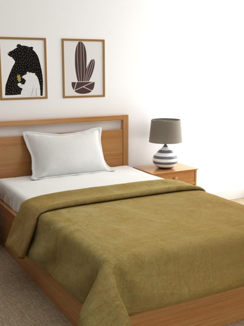 

Raymond Home Green Solid AC Room 270 GSM Single Bed Blanket