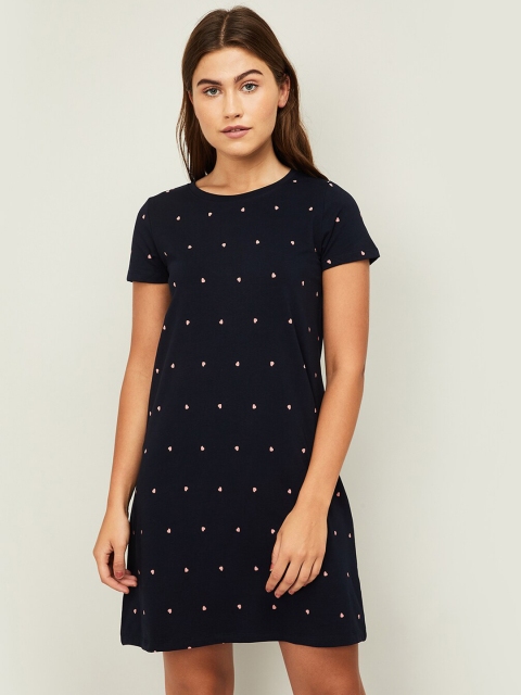 

Ginger by Lifestyle Women Navy Blue Printed Nightdress