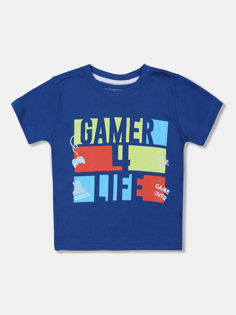 

Cherokee Boys Blue Printed Round Neck T-shirt