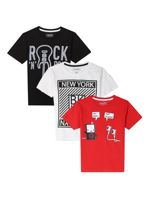 

Cherokee Boys Pack Of 3 Multicoloured Printed Round Neck T-shirts, Multi