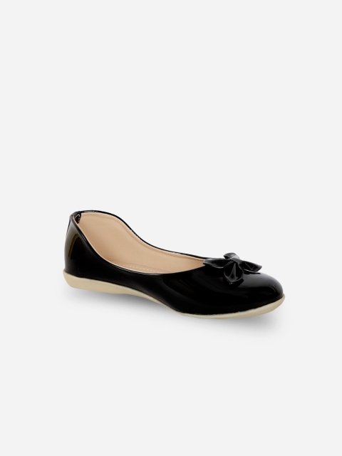 

YK Girls Black Solid Ballerinas