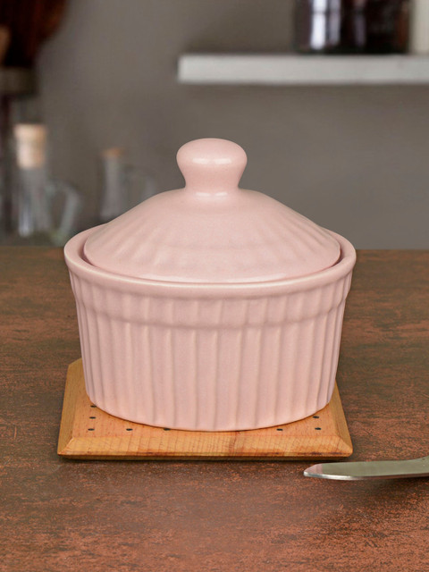 

StyleMyWay Pink Handcrafted Butter Pot with Lid