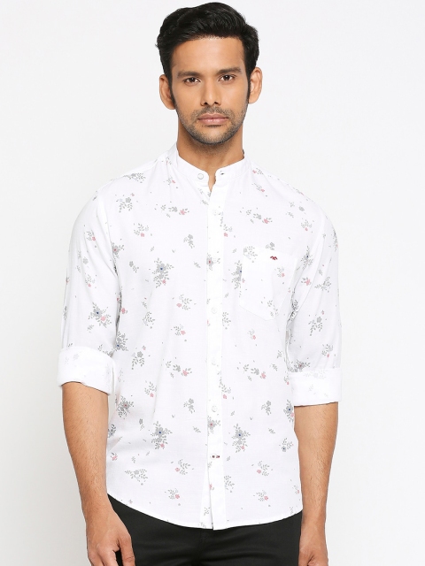 

Mufti Men White Slim Fit Printed Casual Shirt