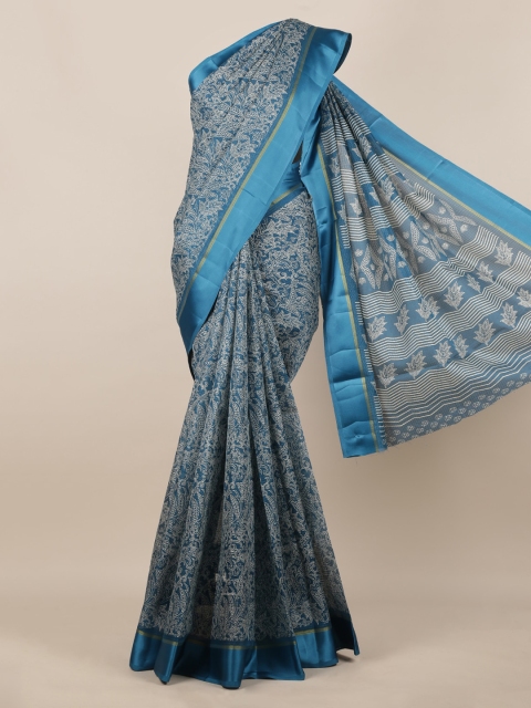

Pothys Blue Woven Design Jute Silk Saree