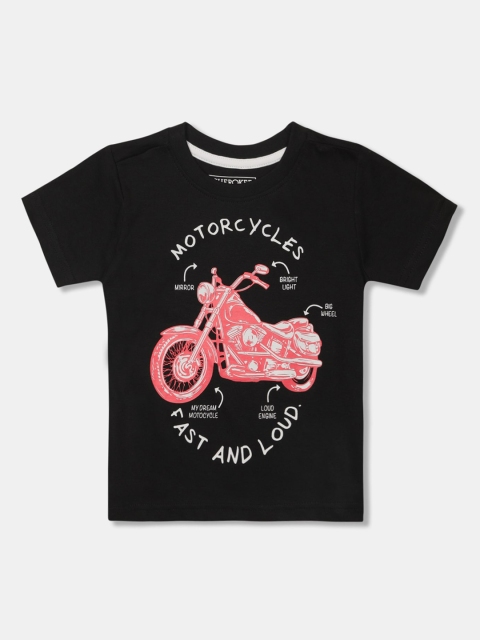 

Cherokee Boys Black Printed Round Neck T-shirt