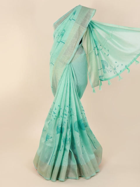 

Pothys Blue Woven Design Cotton Blend Saree