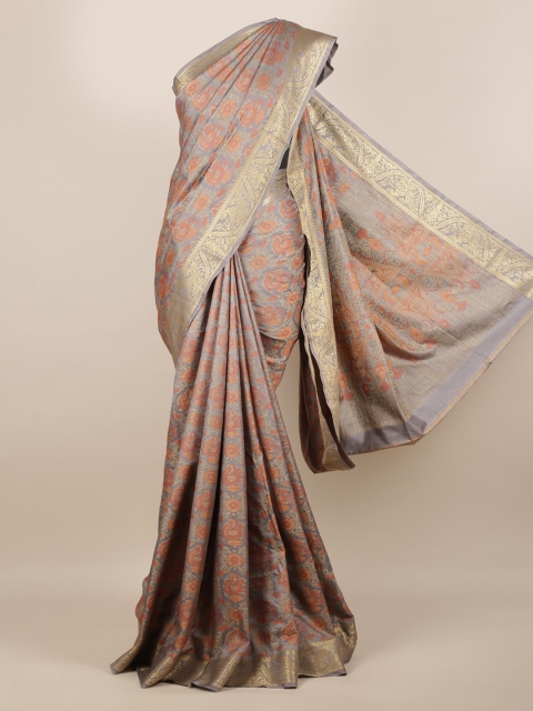 

Pothys Grey Woven Design Jute Silk Saree