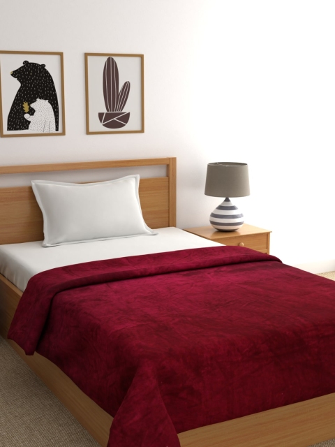 

Raymond Home Maroon Floral AC Room 233 GSM Single Bed Blanket