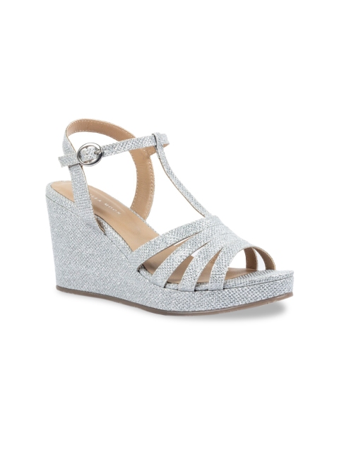 

Vanilla Moon Women Silver-Toned Embellished Wedges