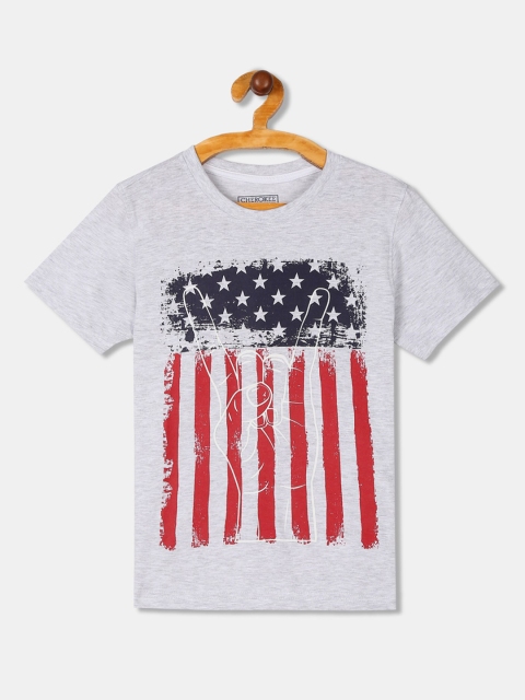 

Cherokee Boys Grey Printed V-Neck T-shirt