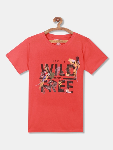 

Cherokee Boys Red Printed Round Neck T-shirt