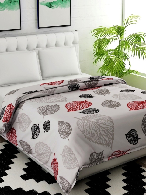 

Salona Bichona Beige & Black Floral Mild Winter 120 GSM Double Bed Comforter