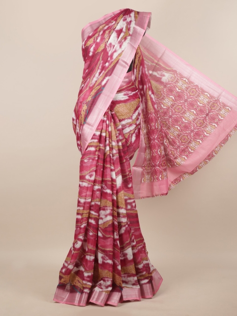 

Pothys Multicoloured Printed Linen Blend Saree, Multi