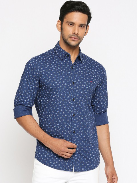 

Mufti Men Navy Blue Slim Fit Printed Casual Shirt
