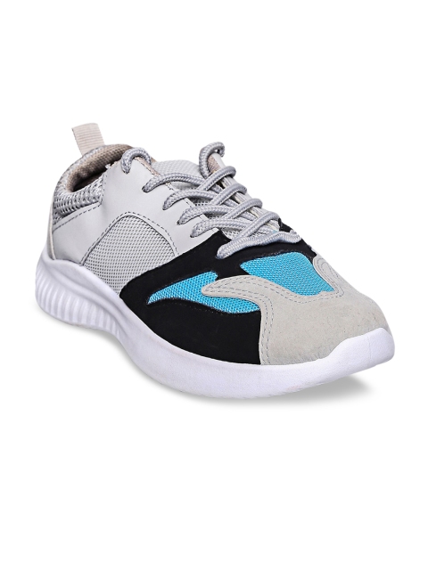 Pantaloons Junior Boys Grey & Blue Colourblocked Sneakers