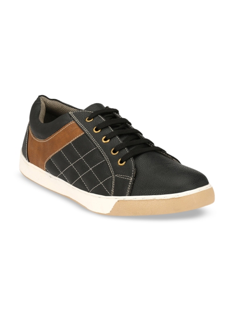 Guava Men Black Solid Lightweight Sneakers