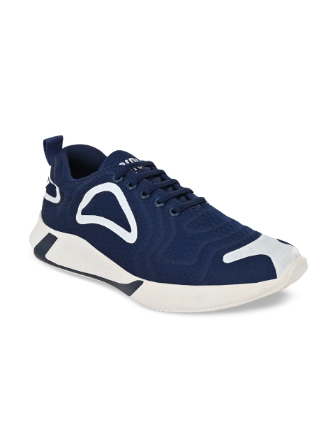 

Crew STREET Men Navy Blue & White Woven Design Sneakers