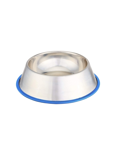 

TREEMODA Black & Steel Toned Solid Dog Feeding Bowl