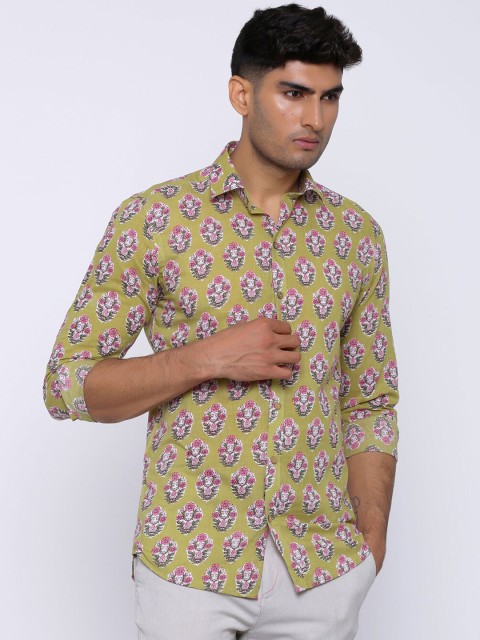 

Tistabene Men Green Regular Fit Printed Casual Shirt