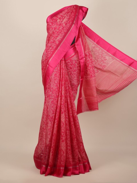 

Pothys Magenta Woven Design Jute Silk Saree