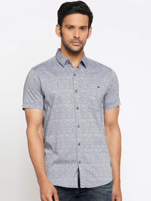 

Mufti Men Blue Slim Fit Printed Casual Shirt