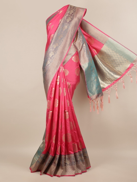 Pothys Coral Woven Design Jute Silk Saree