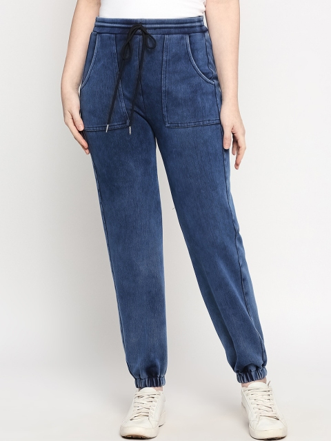 

inocenCia Women Navy Blue Regular Fit Solid Joggers