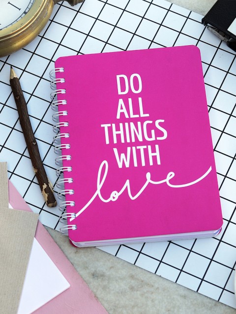 

Ayesha Pink & White Do All Things With Love Printed Valentine 2021 Yearly Planner